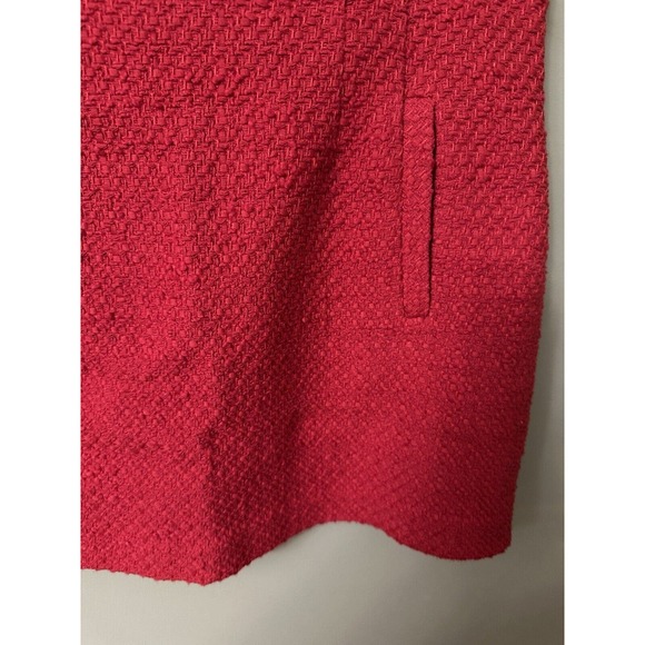 Veronica Beard Roman Tweed Boucle Mini Skirt Nantucket Red Sz 16 Preppy College - Picture 6 of 13